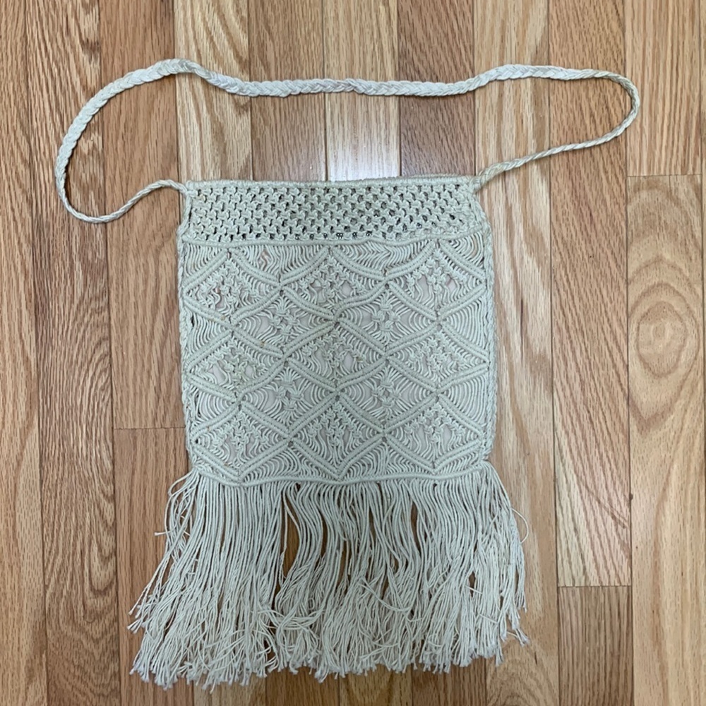 Vintage One of a Kind Crochet Macrame Bag